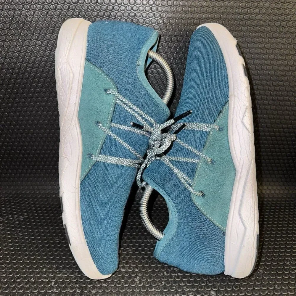 Vessi Cityscape Classic Teal Blue Knit Lace Up Comfort Shoes Womens Size 10